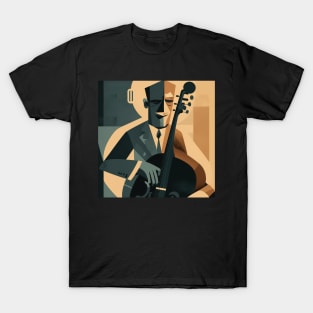 Abstract Art - a man playing JAZZ T-Shirt